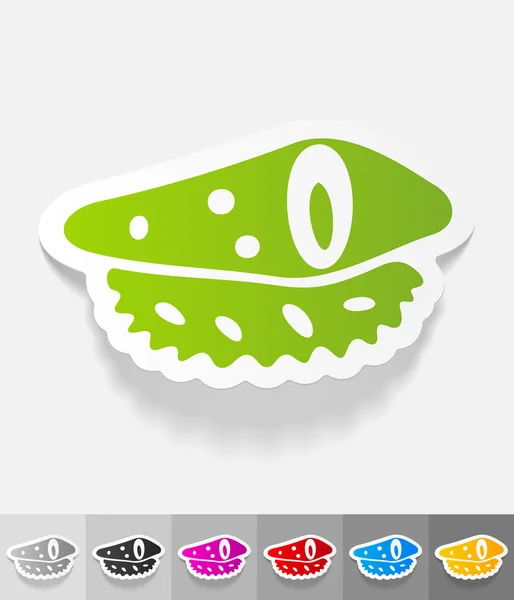 Sushi paper sticker — Stock Vector