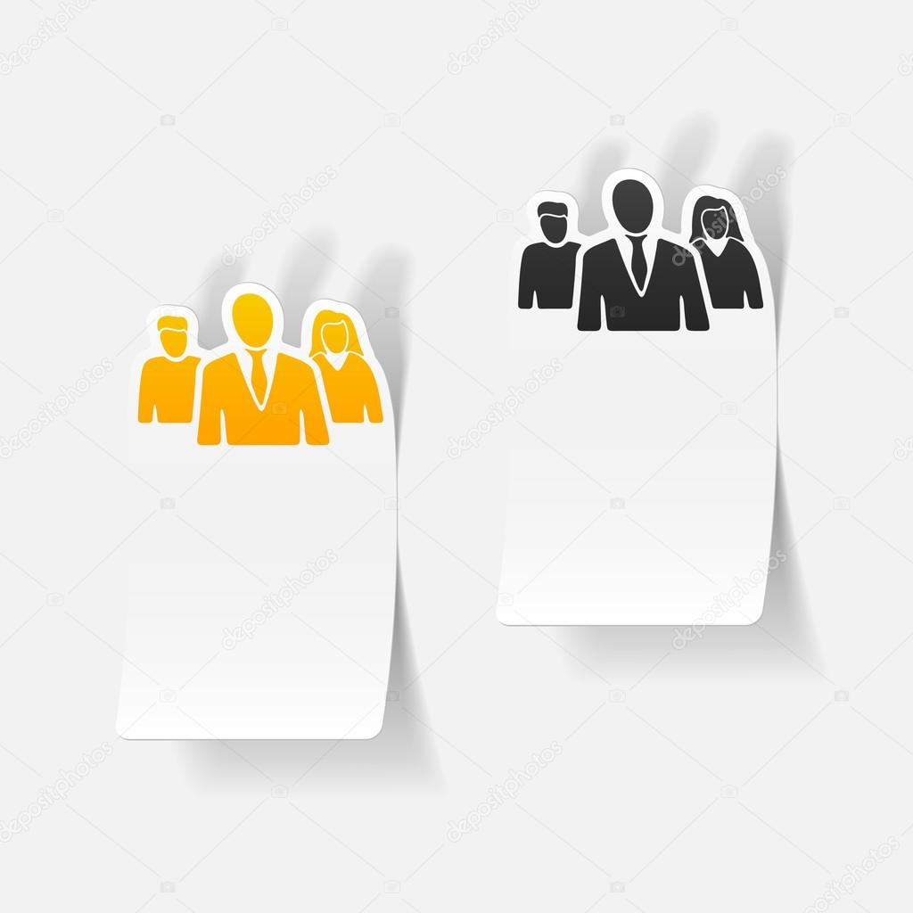 realistic design element: business people