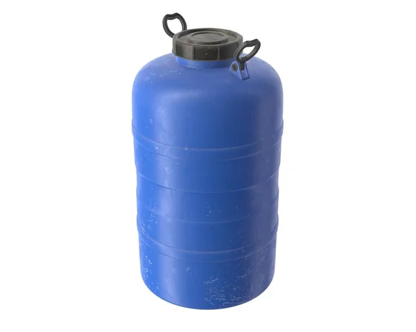 3d render of a blue Water Barrel on white background — Stock Photo, Image