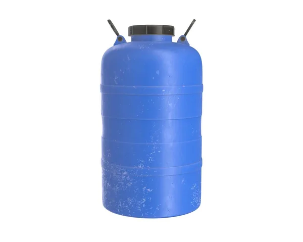 3d render of a blue Water Barrel on white background — Stock Photo, Image