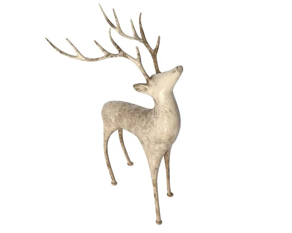 Rendu 3D de jeune figurine de cerf isolé sur blanc — Photo