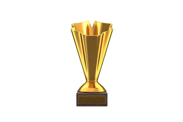 3D renderizado de Gold Trophy Cup aislado en blanco —  Fotos de Stock