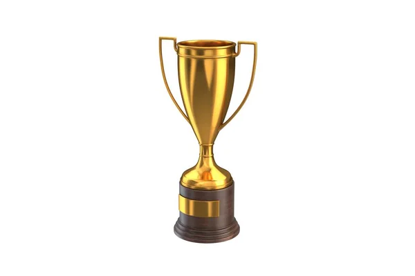 3D render of Gold Trophy Cup isolated on white — Stock Photo, Image