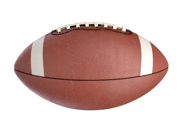 3D-Darstellung des American Football Ball isoliert auf Weiß. Stockbild