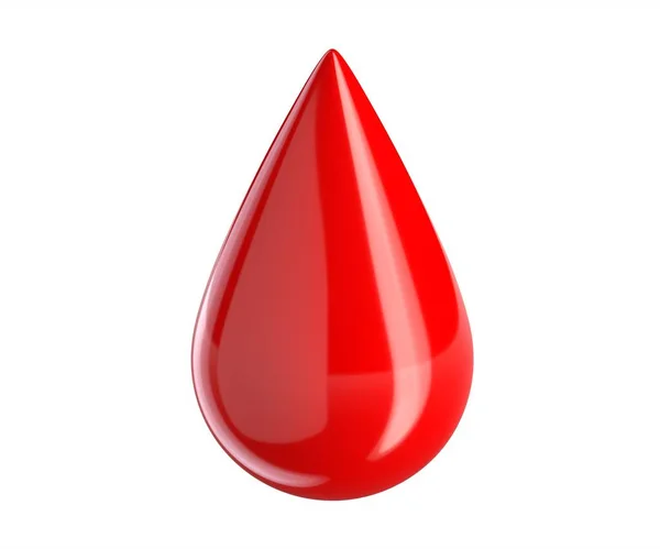 Illustration 3D de Blood Drop isolé sur blanc Photo De Stock