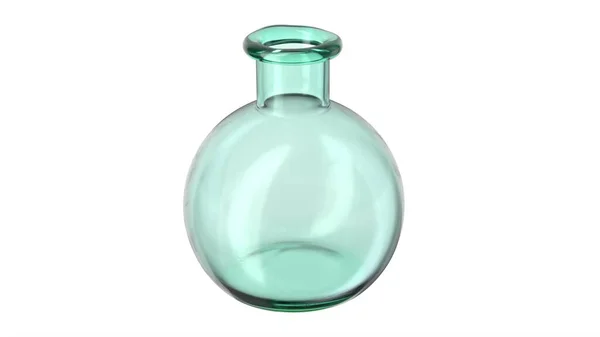 Ilustração 3D do frasco de vidro limpo isolado em branco — Fotografia de Stock