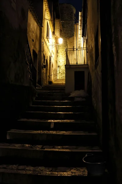 Villages anciens la nuit Images De Stock Libres De Droits