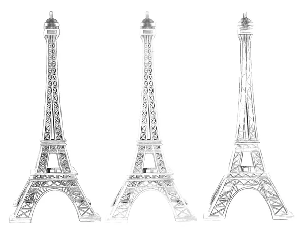 Torre Eiffel in vari stili - disegno, schizzo . — Foto Stock