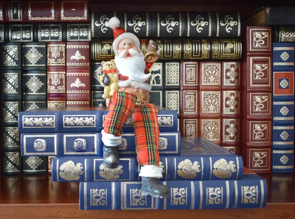 Santa Claus en libros antiguos — Foto de Stock