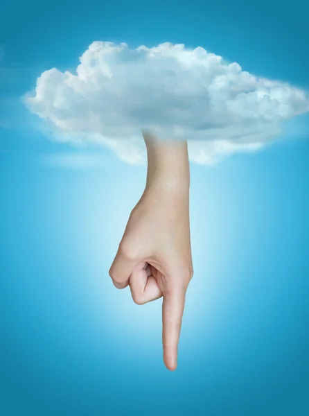 Hand of god. Point the finger — Stock Photo, Image