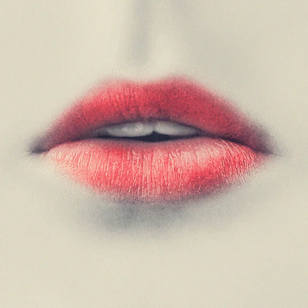 Lips. Illustration in vintage poster style — Stock Photo, Image