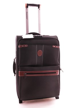 beyaz izole yolculuk valizi