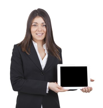 iş kadını gösteren tablet