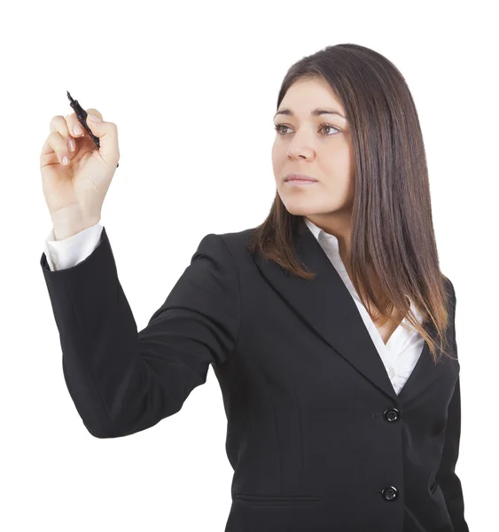 Young businesswoman writing — Stock Photo, Image