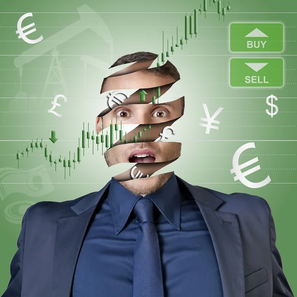 Alleen geld in het hoofd — Stockfoto