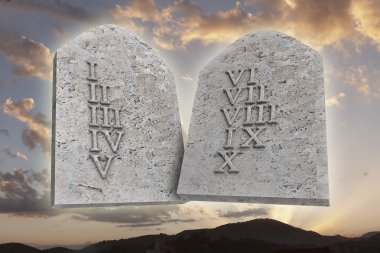the ten Commandments clipart
