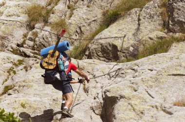 Alpler üzerinde hiking