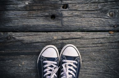 Eğitmenler rustik ahşap üzerine