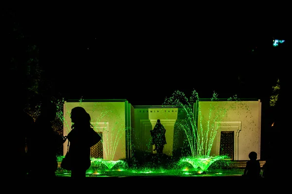 Jeux Lumière Aquatique Magic Water Circuit Grand Complexe Fontaines Monde — Photo