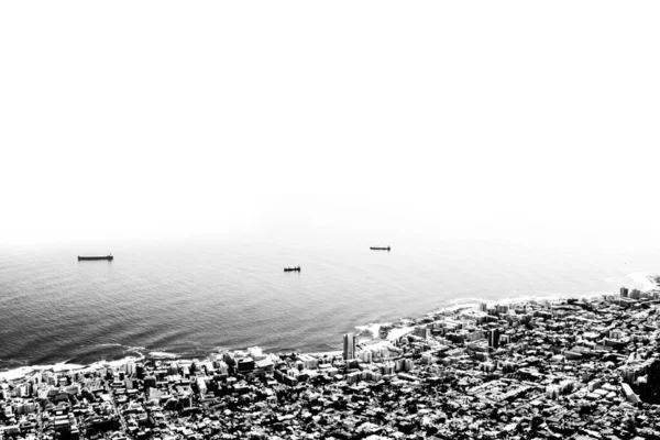 Cape Town şehrinin üst görüntüsü 