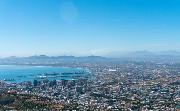 Cape Town şehrinin üst görüntüsü 