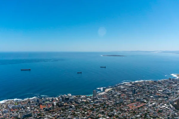 Cape Town şehrinin üst görüntüsü
