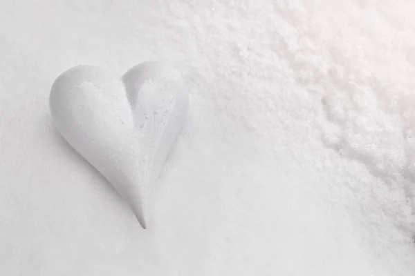 San Valentín Amor Afecto Foto Ilustrativa Con Corazón Porcelana Blanca — Foto de Stock
