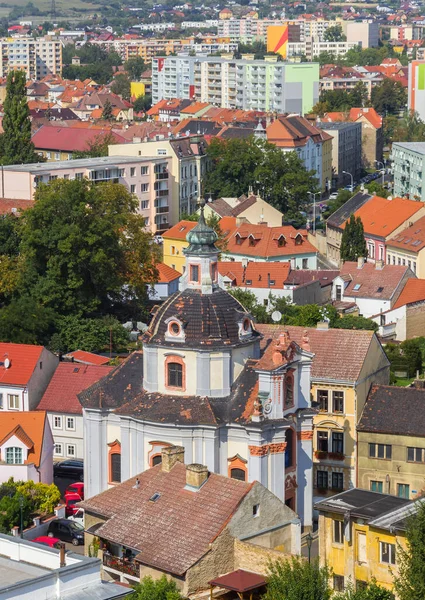Aerial View Chram Svateho Vaclava Church Litomerice Czech Republic — Stock Photo, Image