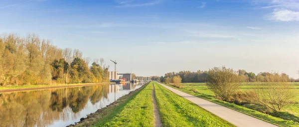 Panorama Dike Winschoterdiep Canal Groningen Netherlands — Stock Photo, Image