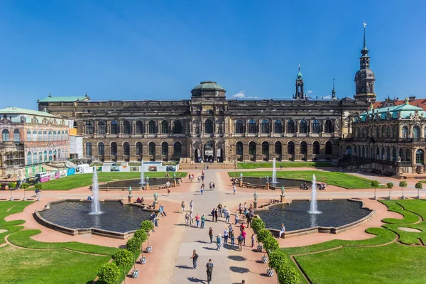 Центральна Площа Будівель Цвінгера Дрездені Німеччина — стокове фото