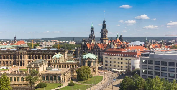 Cityscape Historic City Dresden Church Tower Palace Complex Germany — стокове фото