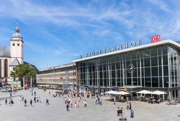 Square Front Central Station Cologne Germany — Foto de Stock