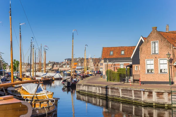 Oude Huizen Schepen Haven Van Spakenburg Nederland — Stockfoto