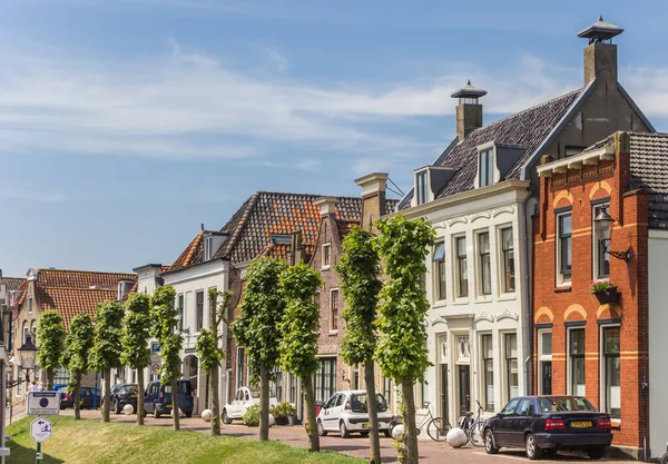 Oude Huizen Aan Dijk Het Centrum Van Haastrecht Nederland — Stockfoto