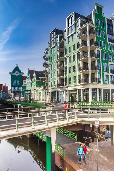 Brücken Und Moderne Gebäude Neuen Stadtzentrum Von Zaandam Niederlande — Stockfoto