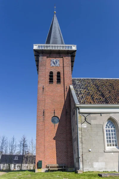 Turm Der Historischen Kirche Von Saaxumhuizen Niederlande — Stockfoto
