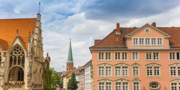 Панорама Старих Будинків Міському Майдані Брауншвейга Німеччина — стокове фото