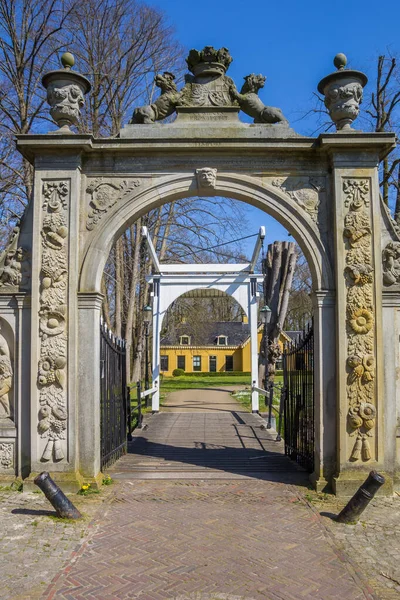 Eingangstor Zum Garten Und Herrenhaus Von Nienoord Niederlande — Stockfoto
