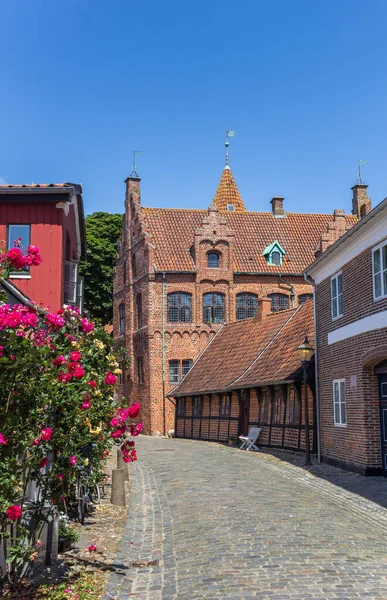 Street Leading Town Hall Ribe Denmark — Stock Photo, Image