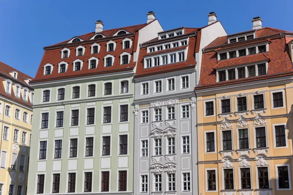 Maisons Colorées Sur Place Historique Neumarkt Dresde Allemagne — Photo