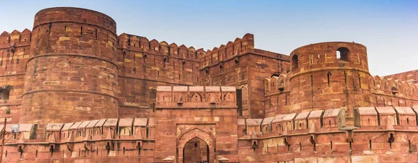 Panorama Bramy Delhi Czerwonego Fortu Agrze Indie — Zdjęcie stockowe