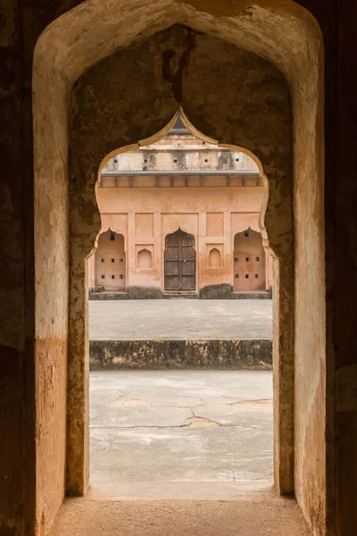 Ancienne Porte Cour Fort Orchha Inde — Photo