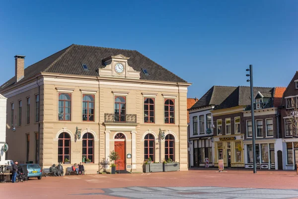 Casas Históricas Plaza Del Mercado Steenwijk Países Bajos —  Fotos de Stock