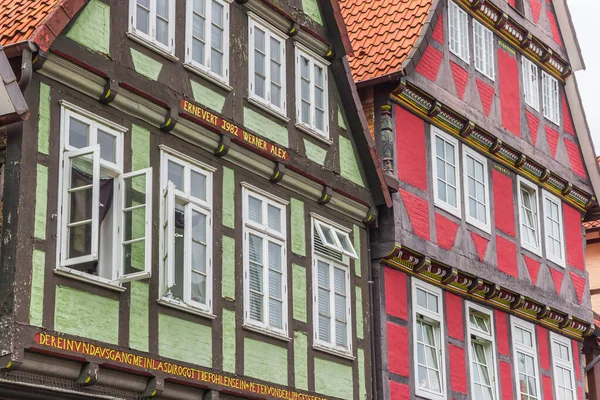 Façades Maisons Traditionnelles Colorées Celle Allemagne — Photo