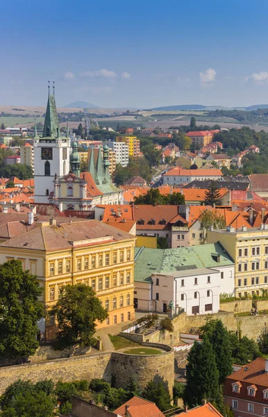 Luftaufnahme Der Allerheiligen Kirche Litomerice Tschechien — Stockfoto