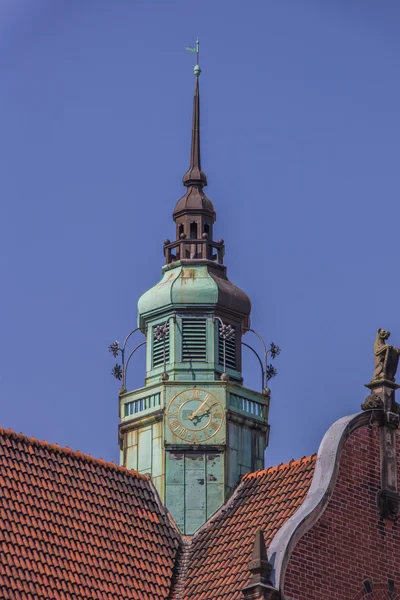 Detail of a church at the koberg square in Lubeck — Stock Photo, Image