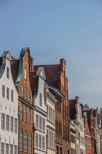 Velhas cabaças no centro histórico de Lubeck — Fotografia de Stock