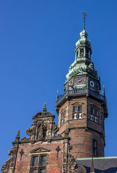 Groningen Üniversitesi ana binasının kulesi — Stok fotoğraf