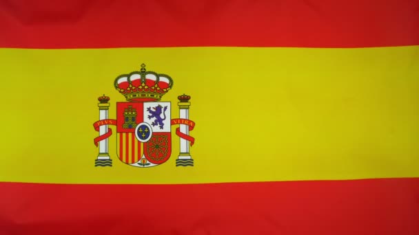 Spain Flag real fabric Close up — Stock Video