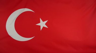 Slowmotion gerçek Tekstil Türkiye bayrağı